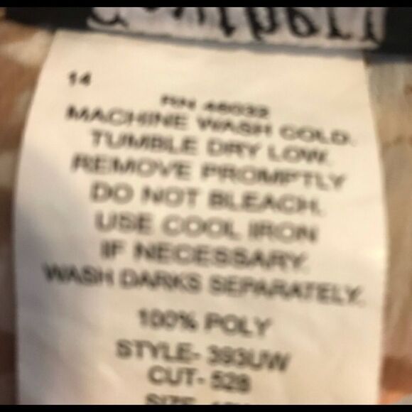 Southern Lady Size 18W Top Cream, Brown, Orange - Picture 5 of 5